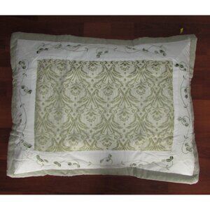Embroidered Jacquard Pillow Shams x 2 - NEW